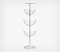 Дисплей UNIBOWL-24-24-17-HP-12 крючков еврослот — дисплей с тремя чашами (24-24-17) и держателем, 12 крючков с разделителями